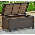 thumbnail image 2 of International Caravan Barcelona Patio Storage Bench in Chocolate, 2 of 2