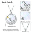 thumbnail image 6 of Cuoka Cat Pendant Necklace 925 Sterling Silver Necklaces 18+2'' Adjustable Chain Cute Kitty Fashion Jewelry Birthday Xmas Gift for Women Mom Wife Cat Lover, 6 of 7