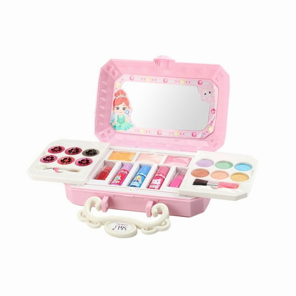 Yeacher Dress-Up Toy Makeup Cosmetic Mini Box Pretend Play Girls Cosmetics Kit Environmental Toys Beauty Safety Toy for Kids