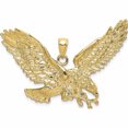 thumbnail image 1 of 10K Yellow Gold Eagle With Beak Touching Claws Charm (40.2 X 43.7) Made In United States 10k6514, 1 of 5