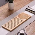 thumbnail image 6 of Bamboo Wood Tea Tray Rattan Mat Rectangle Serving Table Plate Storage Dish For Hotel Tea Plate Accessories Saucer, 6 of 8