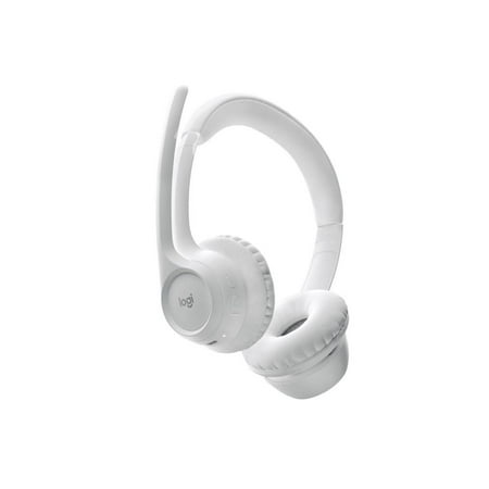 Logitech - Zone 300 Wireless Bluetooth On-ear Headset With Noise-Canceling Microphone - Off-White