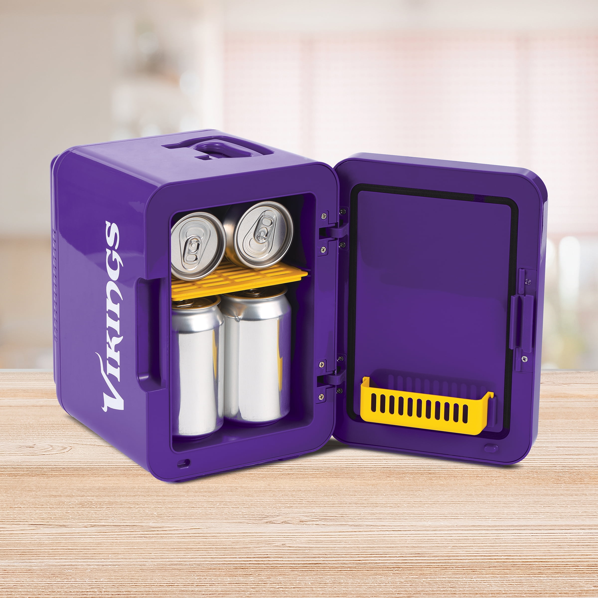 NFL Minnesota Vikings Mini Fridge, Purple, 4L, 6 Cans