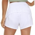 thumbnail image 2 of Womens High Waisted Running Shorts Quick Dry Athletic Workout Shorts with Mesh Liner Zipper Pockets, 2 of 8