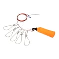 thumbnail image 3 of Fish Wire Rope Lock, Detachable Dry Quickly Reduce Twisting 5m Steel Wire Fishing Lock Buckle  For Shore 5 Buckles, 3 of 8