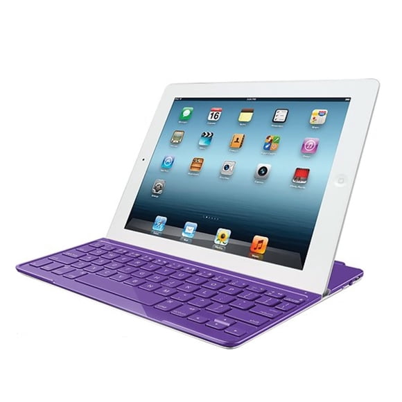 Funda con teclado ultradelgada Logitech morada para iPad 2 y iPad (3.ª y 4.ª generación) (920-005722) (Renovada)