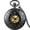 Black, variant on Vintage Pocket Watch for Men Women Roman Numerals Scale Steel Quartz Fob Watches with Chain
