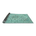 thumbnail image 2 of Ahgly Company Indoor Rectangle Medallion Light Blue Traditional Area Rugs, 2' x 5', 2 of 4