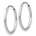 thumbnail image 2 of 10K White Gold Endless Hoop Earrings 10T974, 2 of 3