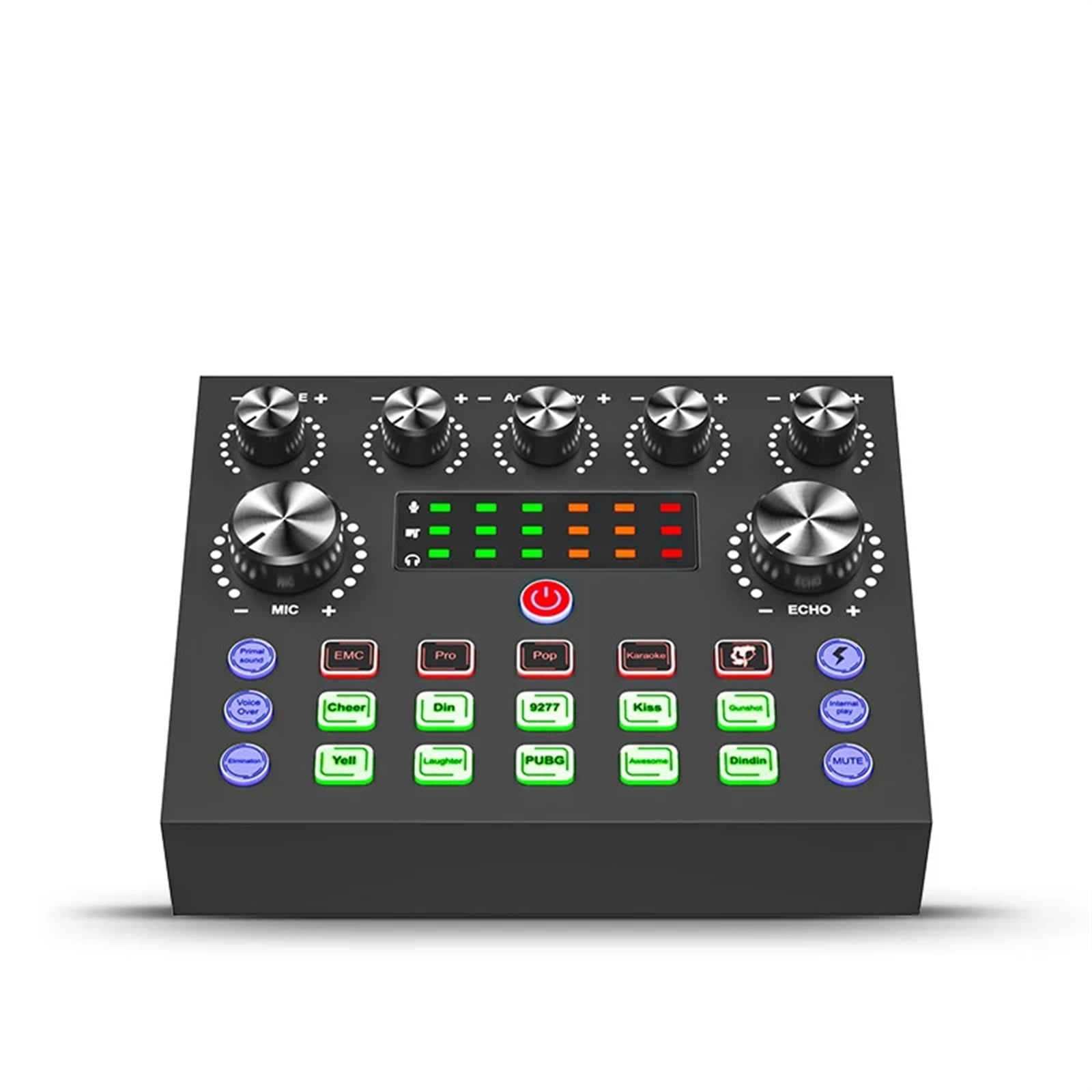 V8S Live Microphone Sound Card For Audio Mixer Streaming Board Music Recording Broadcast ,Precision Control