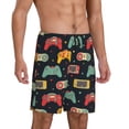 thumbnail image 2 of Kdxio Retro Video Game Print Mens Sleep Shorts Bottoms Soft Comfy Pajama Wear Pants with Drawstring Pockets, 2 of 7