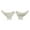 White Solid Bird Animals S/2 5", 6"W, variant on DecMode Ceramic Coastal Bird Sculpture, Brown 2 - Pieces