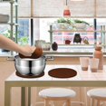 thumbnail image 5 of 5 Pack Extra Thick Silicone Pot Holder Coaster Trivet Mats,Heatproof Pot Holder/Hot Pads,Non Slip Durable Flexible Table Mats Round Honeycome(Coffee), 5 of 5