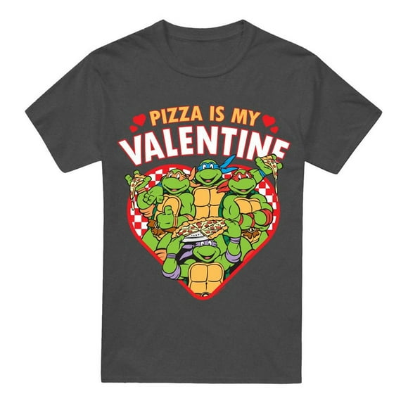 Teenage Mutant Ninja Turtles T-Shirt Adulte Pizza Est Ma Saint-Valentin