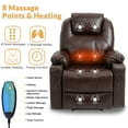 thumbnail image 3 of W WARMHOL Electric Power Lift Recliner Chair with Heat and Massage Lift Recliner for Elderly, Single Sofa recliners for Living Room with Cup Holders, 4 Pockets, USB Ports, Faux Leather (Black), 3 of 7