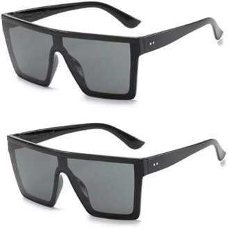 Oversized Square Flat Top Sunglasses Fashion Shield Large UV Protection Amazon.com: FEISEDY Flat Top Oversized Shield Sunglasses  main image 2