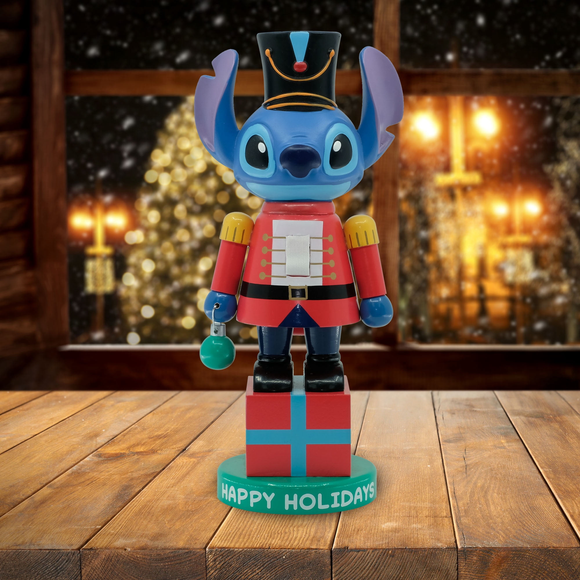 Disney, Stitch Holiday Nutcracker, 11.5 Inches Tall, Blue, Red, Table-top, Collectible, by Ruz