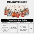 thumbnail image 2 of Fall Pumpkin Tablecloth Round 60 Inch Thanksgiving Tablecloths Farmhouse Autumn Harvest Decoration Outdoor Table Cloth Rustic Table Cover for Dining Kitchen Holiday Party Picnic Home Decor, 2 of 6