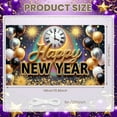 thumbnail image 2 of Gold Glitter Happy New Year Banner Colorful New Year Display Balloon Decor Firework Design Holiday Backdrop for New Year Party Holiday Celebration New Year Eve, 2 of 9