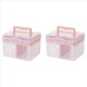 thumbnail image 1 of 2X Caja de Almacenamiento Apilable Transparente para Manualidades con Bandeja de Almacenamiento Contenedor de Almacenamiento Multiusos de PláStico Estuche de Viaje PortáTil, Rosa, 1 of 5