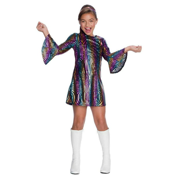 Halloween Rainbow Swirl Disco Diva Toddler Costume - Walmart.com ...