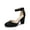 BLACK-SUEDE, variant on BURUDANI Womens High Heel Closed Toe Chunky Wedding Shoes Pumps
