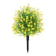 thumbnail image 4 of Arbustos de árboles topiarios artificiales Plantas falsas para exteriores con arbustos con estacas de tierra para Amarillo, 4 of 9
