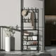 thumbnail image 1 of Coat Rack With Bottom Shelves Garment Rack Standing Coat Rack Modern Metal Clothes Garment Hanging Storage Shelf Hanger For Entrance Hall 60cm 4 Layer Black ANGGREK Otros, 1 of 1