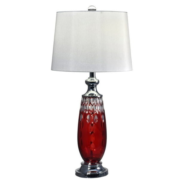 Dale Tiffany Red Crystal 24 Lead Hand Cut Crystal Table Lamp Walmart