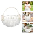 thumbnail image 2 of KAKOWELY Cesta para niñas de las flores Cesta de flores para bodas Cesta elegante con lazo para flores Boda en el oeste, 2 of 5