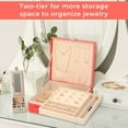 thumbnail image 4 of Shop LC Jewelry Organiser Box Orange Faux Velvet Briefcase Style 2Tier AntiTarnish and Scratch  Interior Approx 60 Rings etc Birthday Valentines Day Gifts, 4 of 6