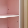 thumbnail image 7 of 8-Tier Tall Narrow Bookcase, Open Media Cabinet with Adjustable Shelves, Floor Standing Display Storage Shelves for Living Room, Apartment & Office, Pink, 7 of 7