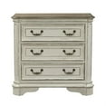 thumbnail image 6 of Bowery Hill Traditional White 3 Drawer Bedside Chest w/ Charging Station, 6 of 7