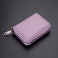 thumbnail image 3 of PULMCheerger Genuine Leather Credit Card Holder Wallet RFID Blocking Secure Card Case Zipper (Purple), 3 of 6