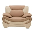 thumbnail image 2 of AE209 Camel (Tan) and Ivory Color With With Faux Leather Chair, 2 of 3