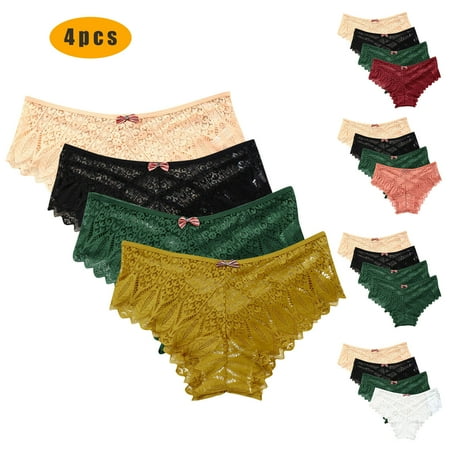 Kmdttou Women s Seamless Underwear Sexy Lace High Cut Panties Comfort Bikini Panty Stretch Underpants Breathable Ladies Briefs (Regular & Plus Size) Yellow-3XL