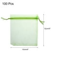 thumbnail image 2 of Uxcell 100pcs Organza Bags 2x3 Inch Drawstring Favor Pouches Sheer Mesh Bag for Gift Jewelry Wedding Party White Light Green 4 inch x 5 inch, 2 of 7