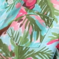 thumbnail image 5 of Virmaxy Toddler Baby Boys Trendy Cotton Printed Hawaiian Shirt Kids Boys Short Sleeve Open Fron Cropped Tops Button Lapel Beachwear with Pocket Summer Fashion Casual Lightweight Blouse Green 4T, 5 of 7