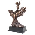 thumbnail image 6 of Wild Western Rodeo Cowboy With Bucking Bull Bronze Electroplated Statue, 6 of 8