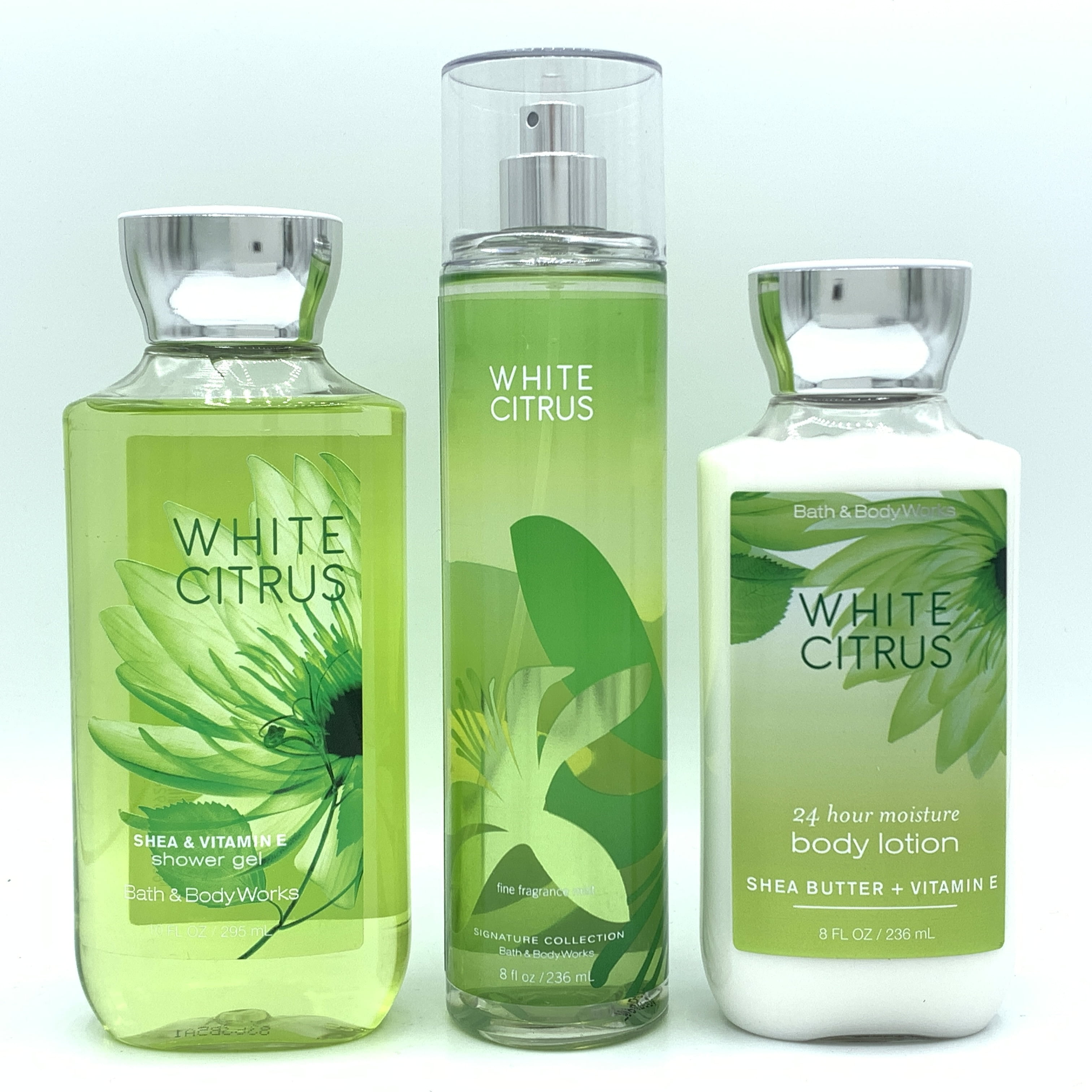 Bath and Body Works White Citrus Shower Gel, Fine Fragrance Mist and