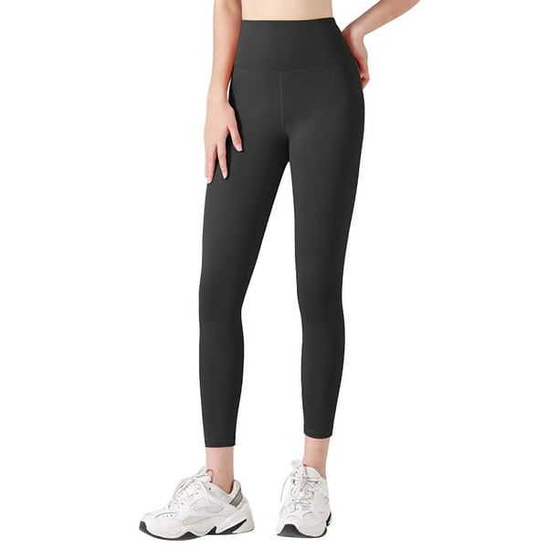 Gibobby Leggings de yoga para mujer Pantalones de yoga de cintura alta para ejercicio de levantamiento de cadera para mujer(Negro,M)