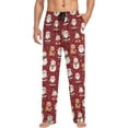 thumbnail image 3 of HPINK-T Men's Flannel Pajama Pants Christmas Gnome Snowflakes Sleep Lounge PJ Bottoms Sweatpants S, 3 of 12