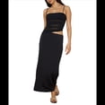 thumbnail image 1 of Conjunto de Dos Piezas para Mujer: Conjunto de Vacaciones de Verano, Sin Mangas, de Asimétrica, Top Corto y Faldas Largas. Negro XL, 1 of 7