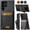 Black, variant on Allytechgroup for Samsung Galaxy S24 Ultra Case, Retro Luxury PU Leather Kickstand Cover with Credit Card Slots, Magnetic Closure Lightweight Shockproof Protective Shell for Galaxy S24 Ultra, Black