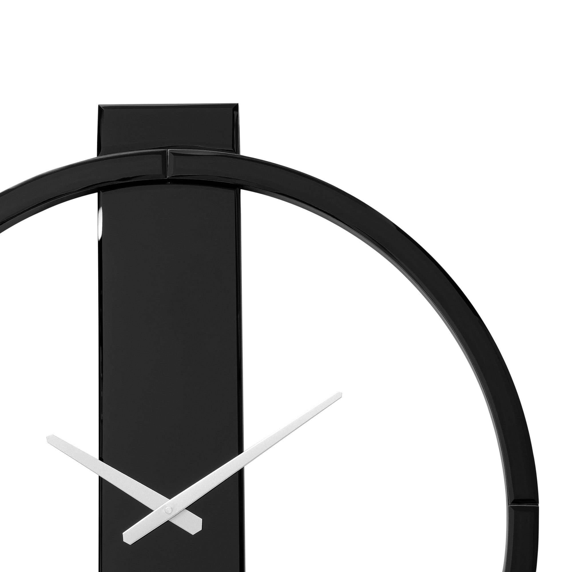 SHYFOY Black Wall Clock Decorative Large Clock for Living Room Decor Modern Mirror Clock Wall Decor for Office Bedroom Fireplace Decor