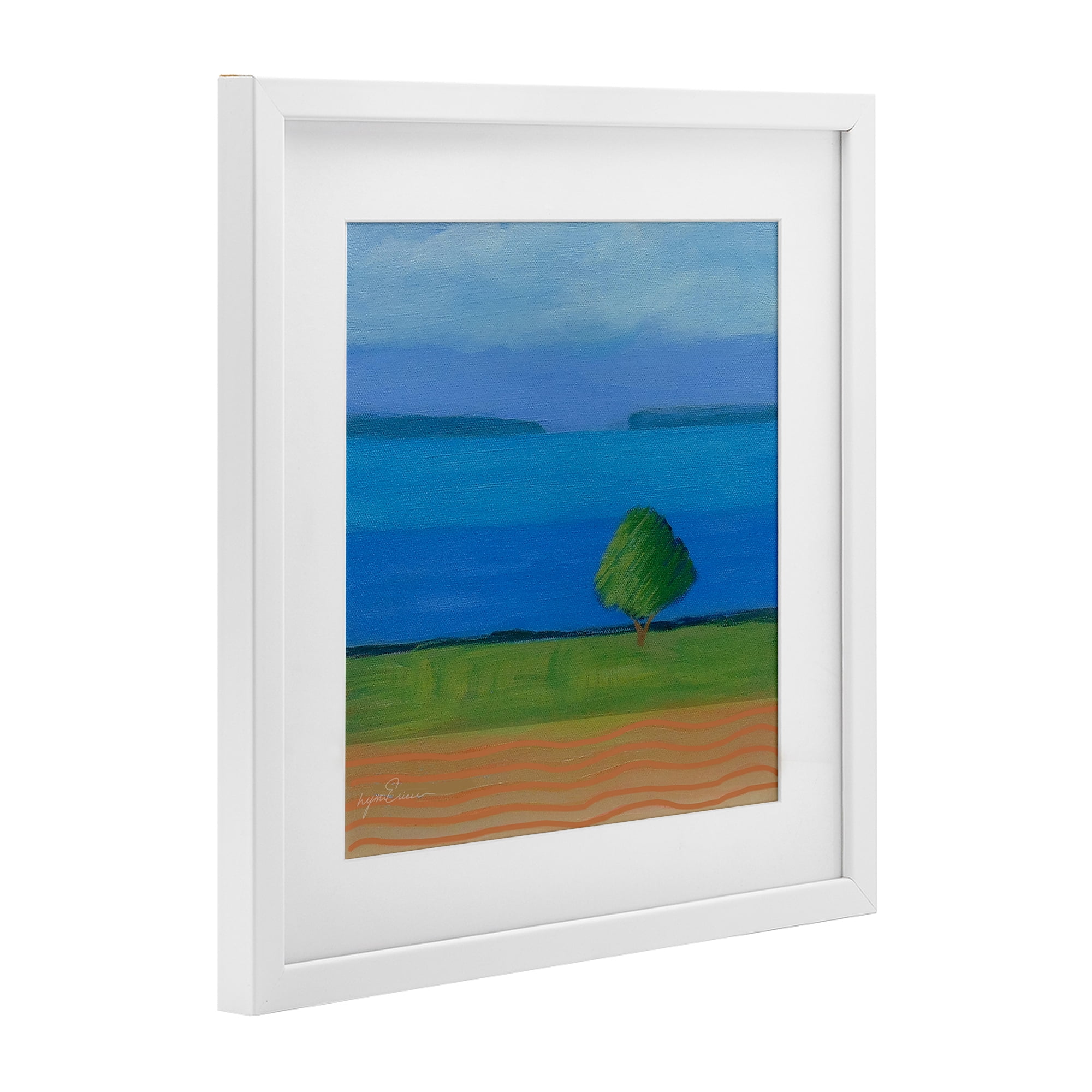 Stupell Industries Lone Tree at Spring Cove White Framed Print Under Glass, design by Lynn Ericson Fine Art