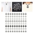 thumbnail image 4 of 80 Pieces Snowflake Charms Pendants/ Jewelry Findings Making Accessories Dainty Assorted Alloy Dangle for Earring Keychain Necklace Bracelet/, 4 of 9