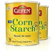 Gefen Corn Starch 100% Pure, 16oz, Resealable Lid, 2 Pack, Total 2 Lbs Gluten Free Thickener, Just One Ingredient, Cornstarch