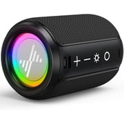 LENRUE Portable Bluetooth Speakers, Wireless Speakers with TWS, IPX5 Waterproof, Colorful Lights, Support Type C and TF Card, Portable for Shower, Travel, Party