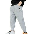 thumbnail image 3 of Fatuov Kids' Outdoor Pants Elastic Waisted Cute Printed Fall Pants for Boys Trendy Long Pants, 3 of 4
